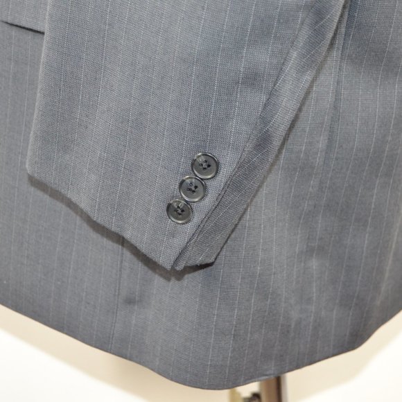 Beaver Brook 42R Sport Coat Blazer Suit Jacket Gra - Picture 3 of 8